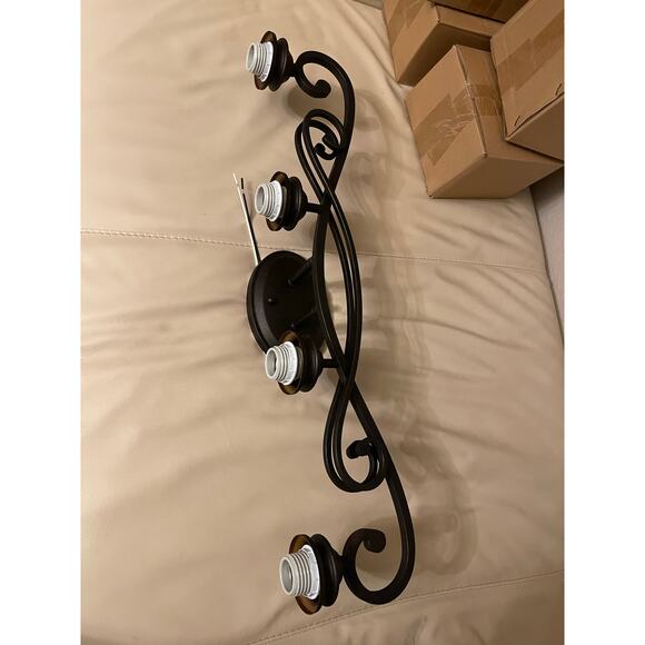 Designers Fountain 81804-FSN Mendocino 4 Bathroom Vanity Light Fixture - Picture 4 of 10